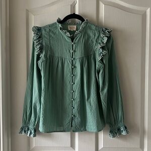 Sezane Meryl Shirt - Solidarity Creation Vert D'eau - Size 36